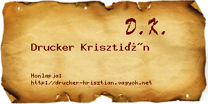 Drucker Krisztián névjegykártya